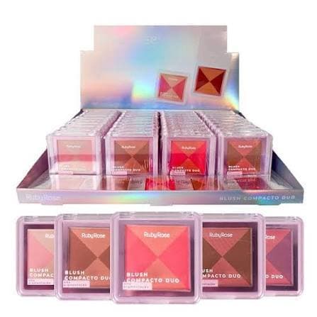 Blush Compacto Duo Ruby Rose Alta Pigmentação – Cores Variadas7