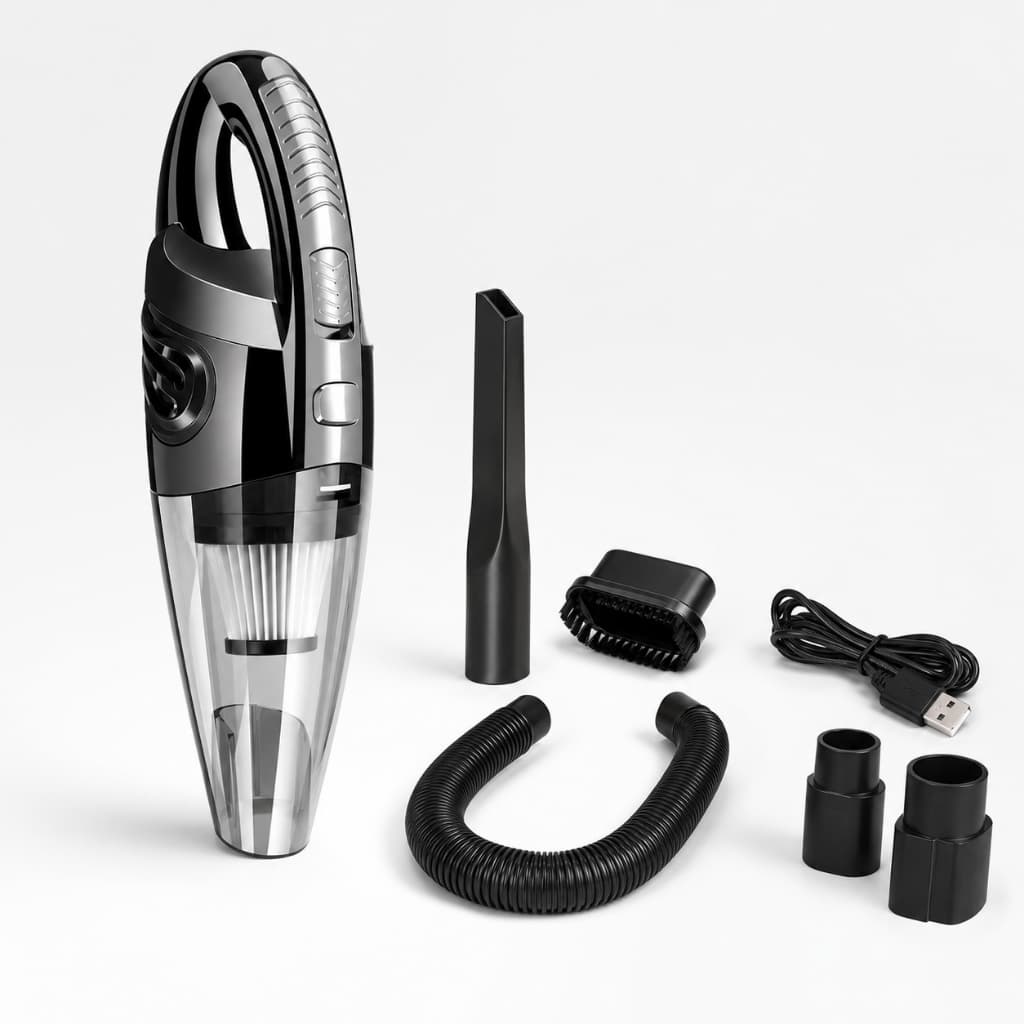 Aspirador de Pó Portátil Turbo 120W Sem Fio 7 em 1 Bateria Recarregável Multifuncional para carros, casa e tapete