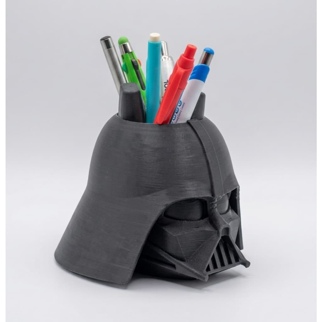 Porta Canetas Darth Vader Capacete Star Wars Organizador de Mesa Geek Gamer Escritório Decoração