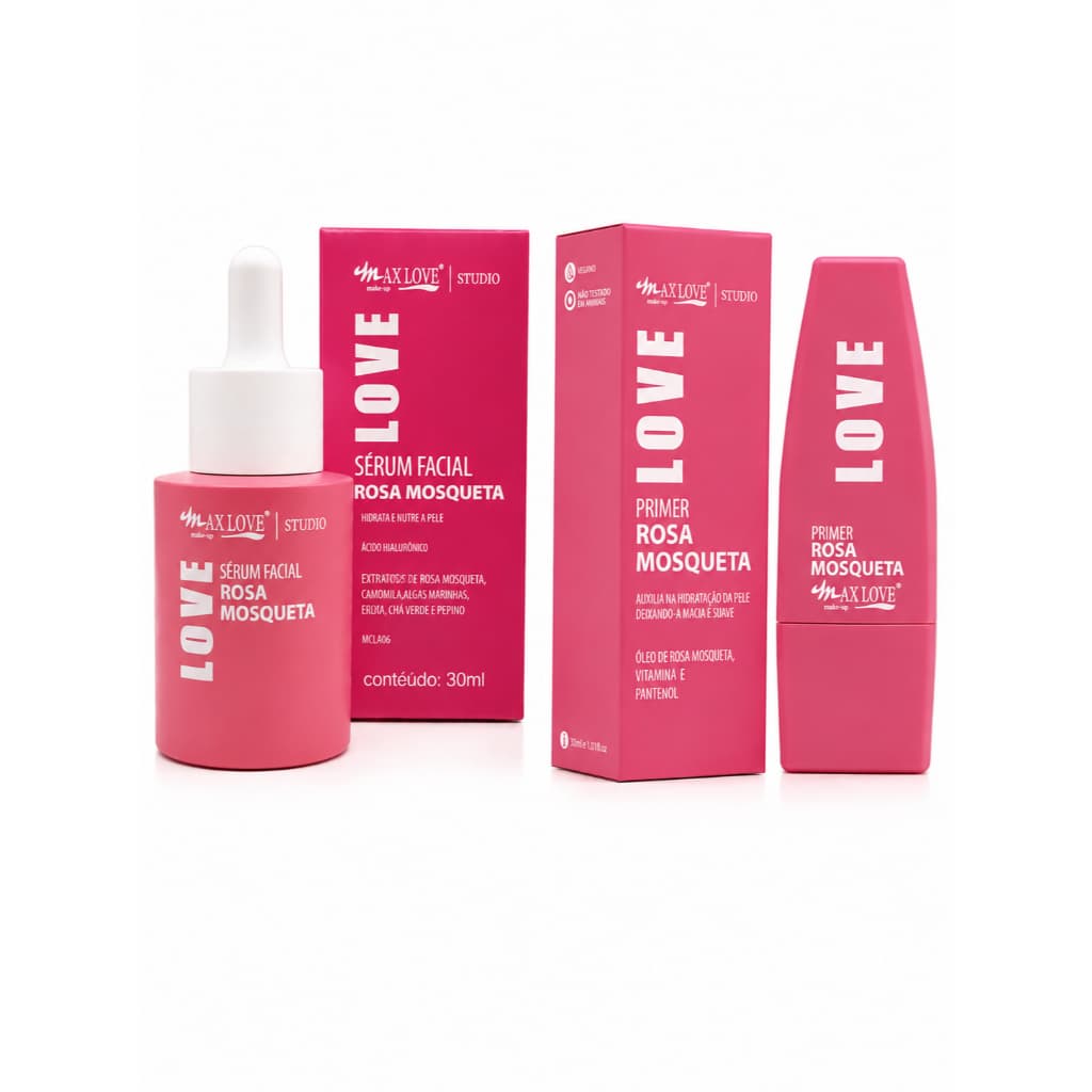 Kit Max Love Rosa Mosqueta: Primer e Sérum Facial