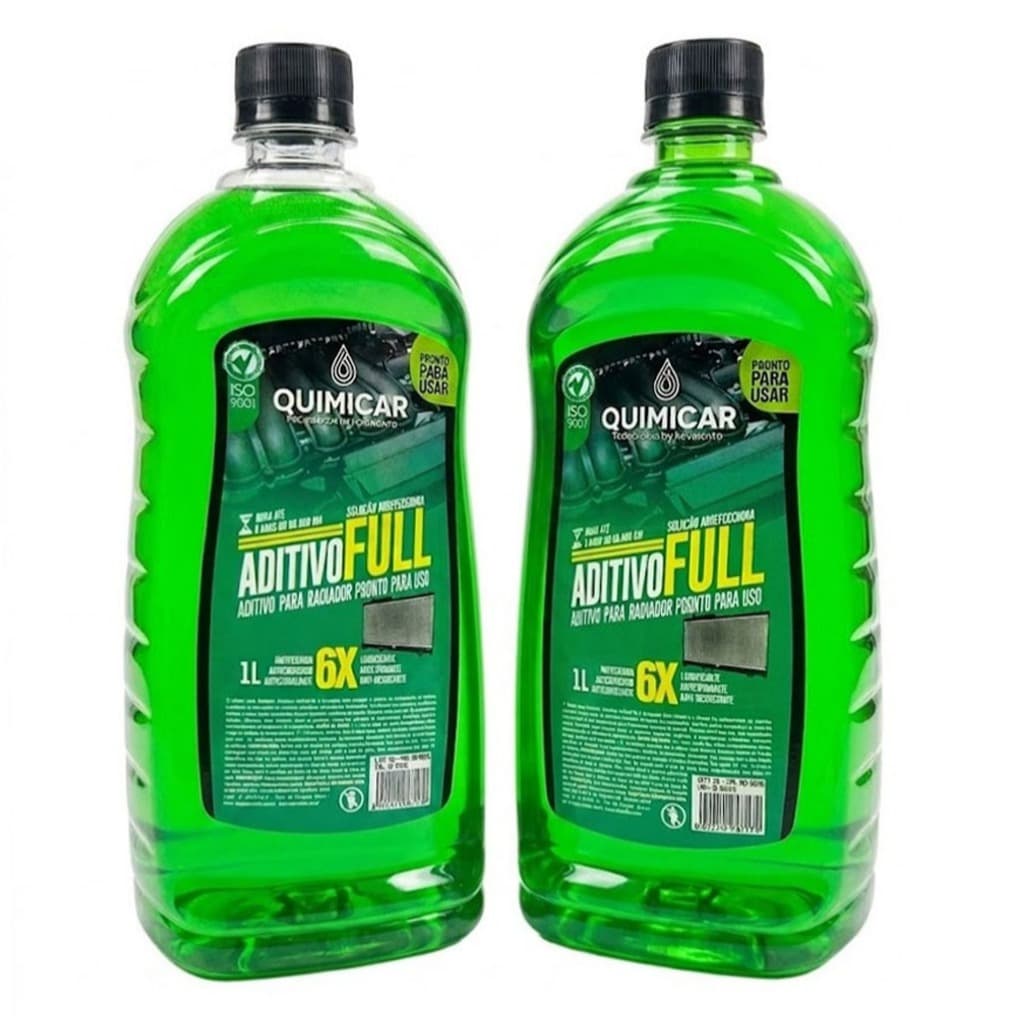 Kit Aditivo Radiador Full Quimicar Verde 1L 2 Unidades