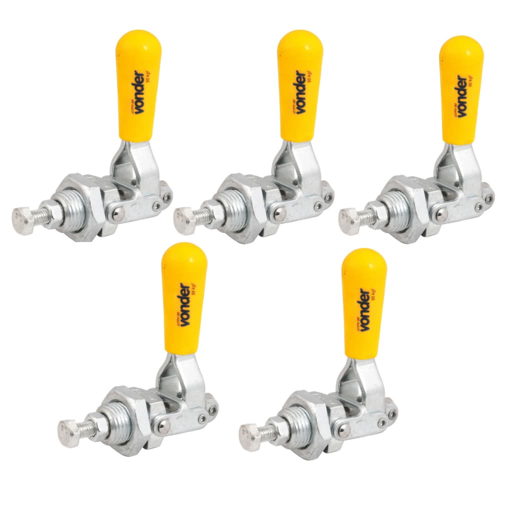 Kit 5 Grampos De Aperto Rápido Tipo Torpedo, Gtpv 90 Vonder