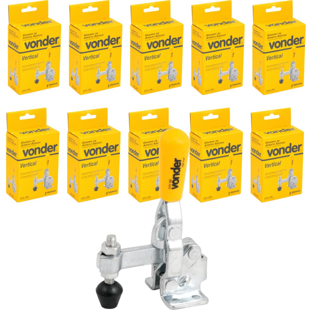 Kit 10 Grampos Aperto Rápido Vertical Gvv100 - Vonder