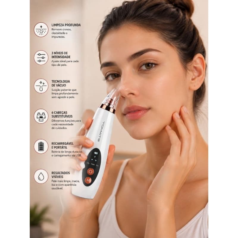 Aparelho de Limpeza de Poros Tomate MAG-046 ✨ limpeza profunda👱‍♀️