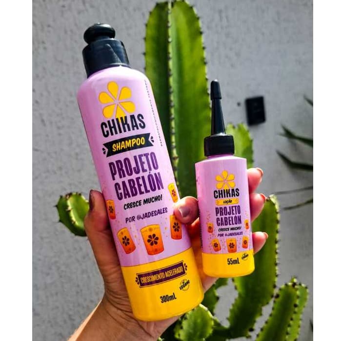 Kit Shampoo + Loção Jade Sales Projeto Cabelon Chikas Cosméticos