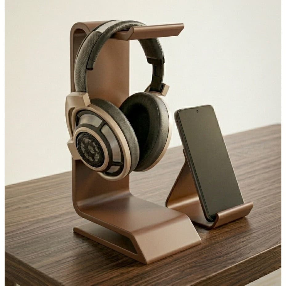 Suporte para Headset e Celular – Organizador de Mesa 2 em 1(Kit ou Unitário)