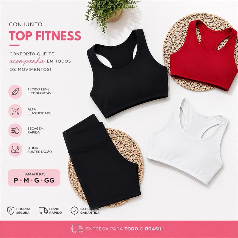 🖤 TOP FITNESS PRETO 🖤  ✨ Tamanho M🖤 Cor: Preta 💪 Ideal para treinos e looks fitness!  📲 Bazar Ludimila Garanta o seu! 🛍️