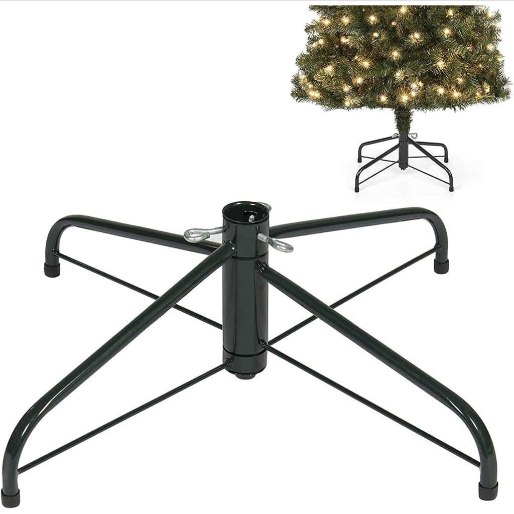 Base para Árvore de Natal 30cm com Pé Metálico Reforçado, Suporte para Árvore Artificial Tubo 19mm