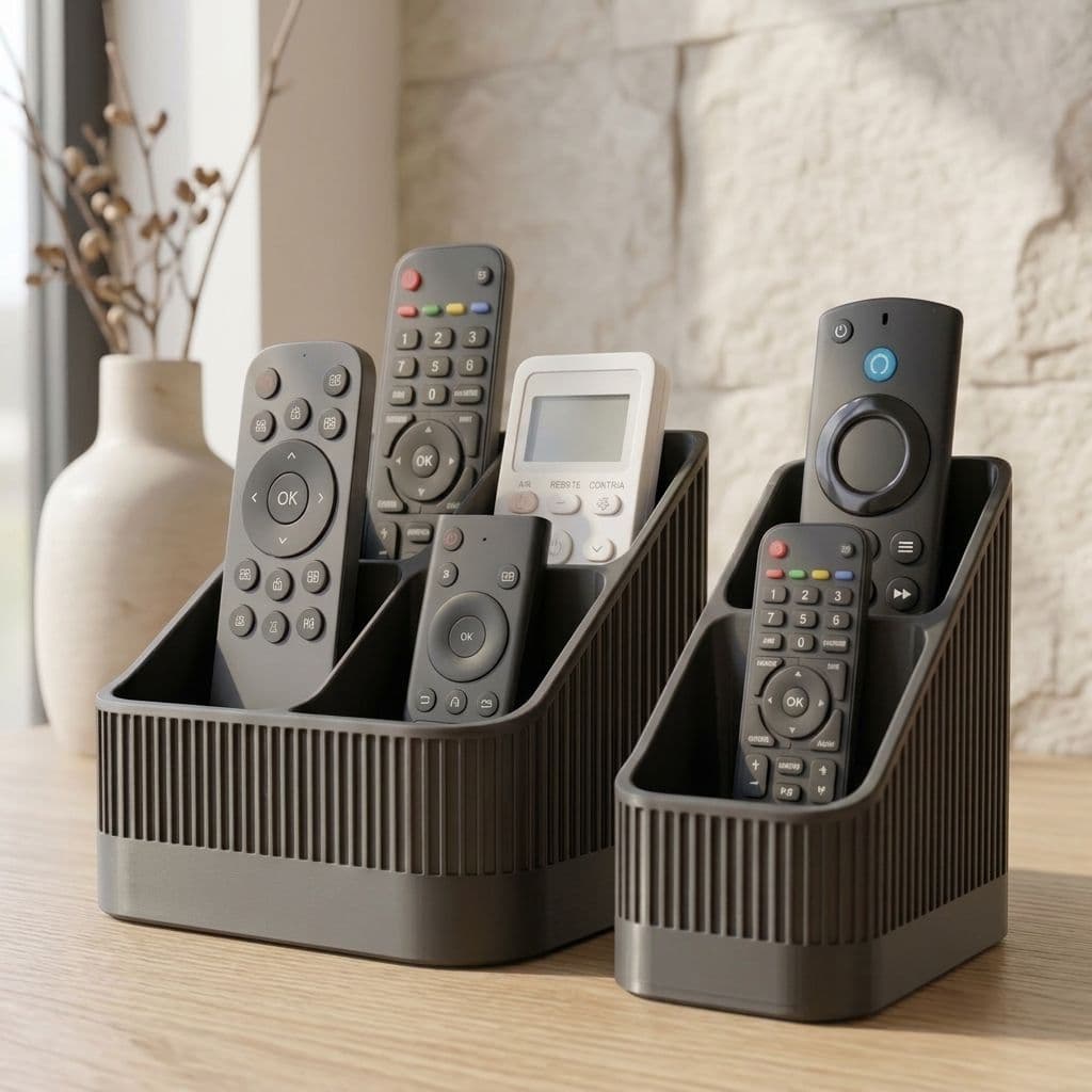 Porta Controle Remoto 3D | Organizador de Controles para TV, Ar-Condicionado e Eletrônicos