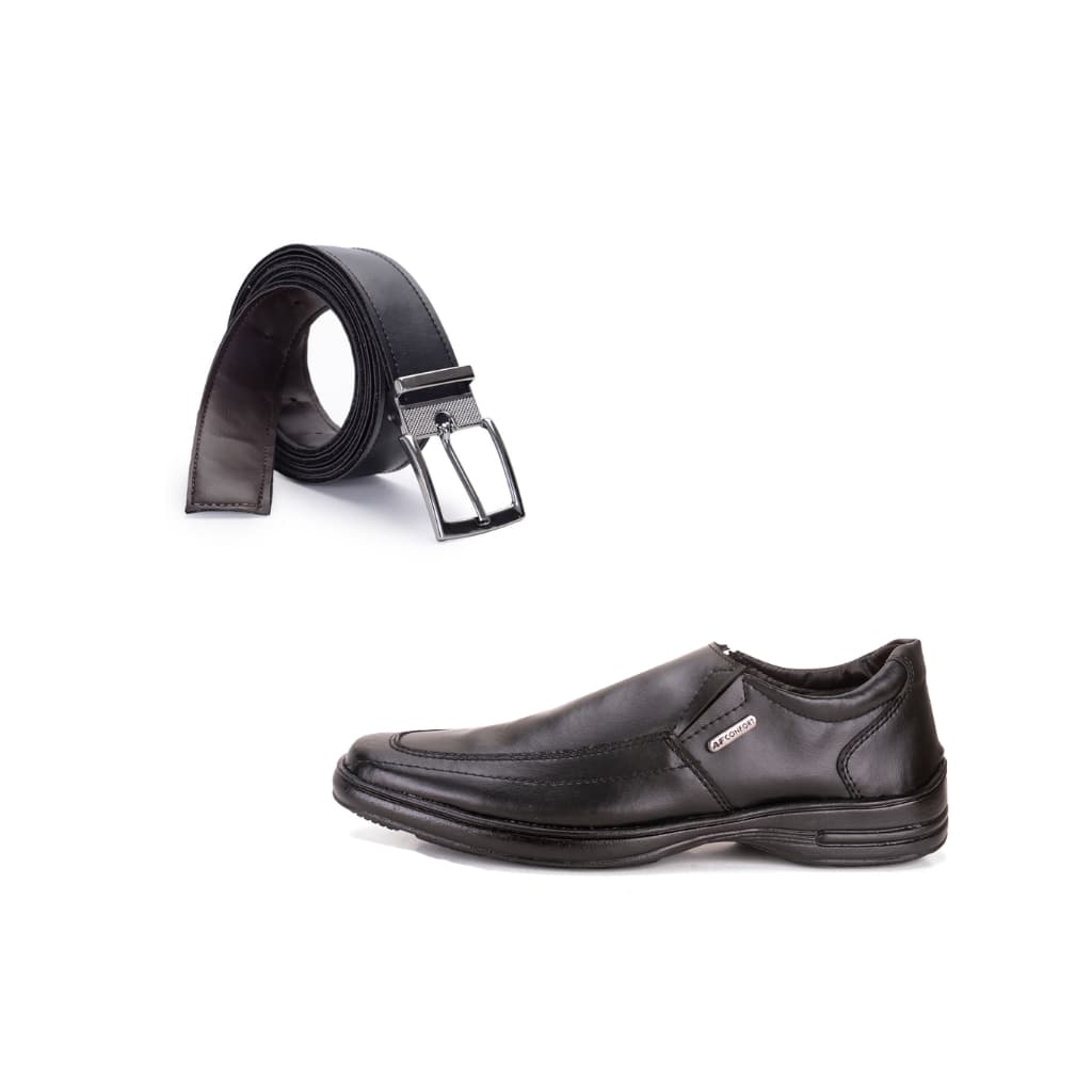 Sapato masculino social Sapato casual Reforçado Resistente Confortável Elegante Com Cinto dupla face fivéla removivel