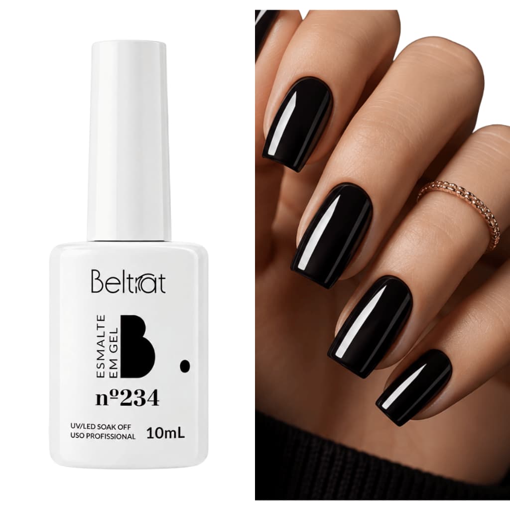Beltrat Esmalte Em Gel 234 Preto 10g Nail Uv Alta Cobertura