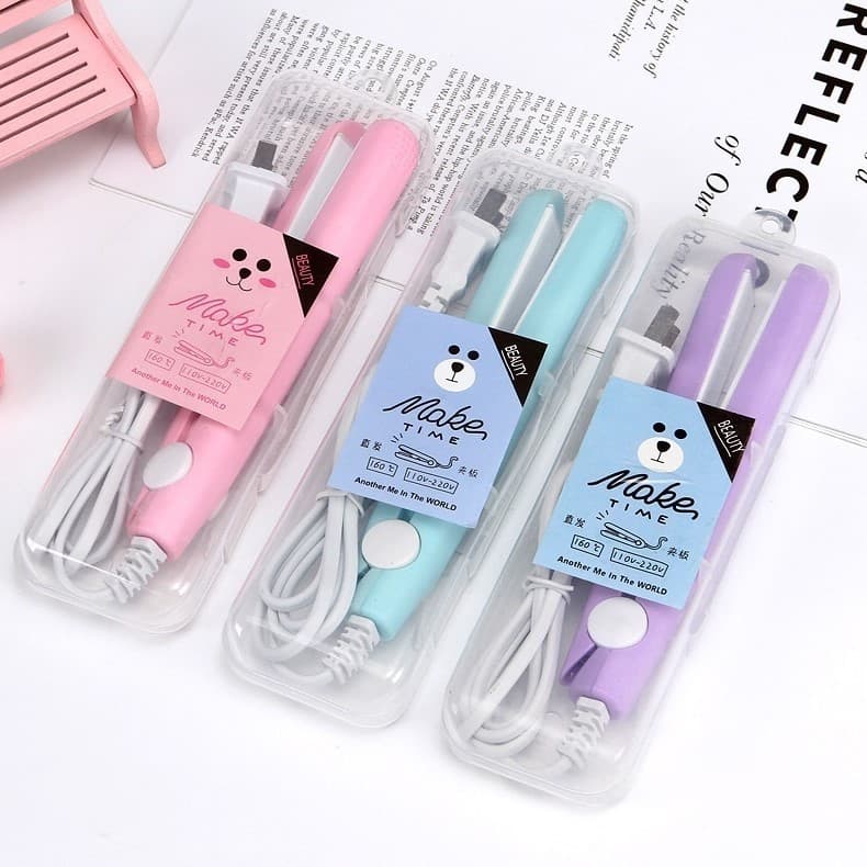 Mini Chapinha Prancha De Cabelo Pequena Portátil Chapinha Profissional Com Case Transporte Bivolt