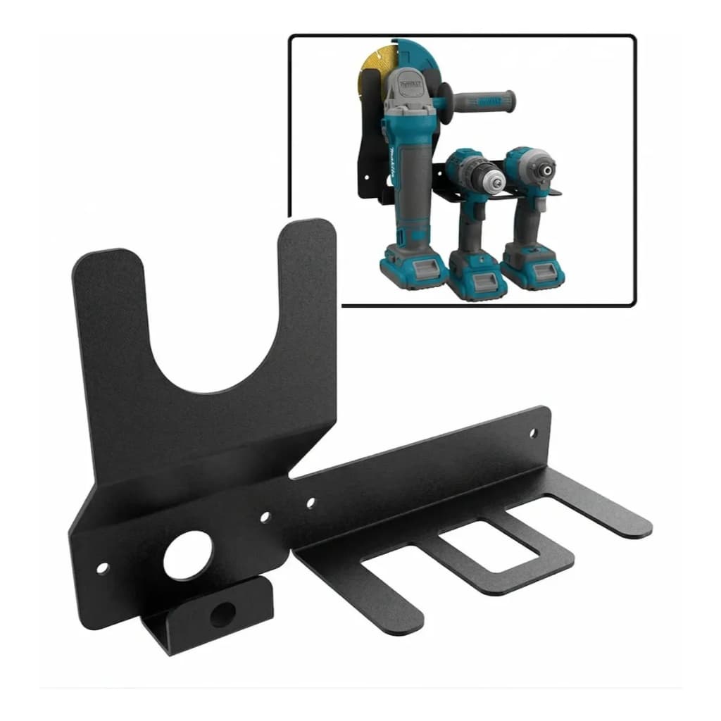 Suporte Esmerilhadeira Parafusadeira E Furadeira Aço Preto