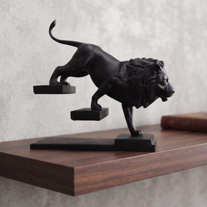 Escultura Estátua e Leão Decorativo Escultura Moderna para Decoração de Sala, Escritório e Prateleira