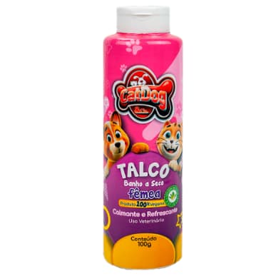 TALCO BANHO A SECO CATDOG & CIA FÊMEA 100G – CÃES E GATOS