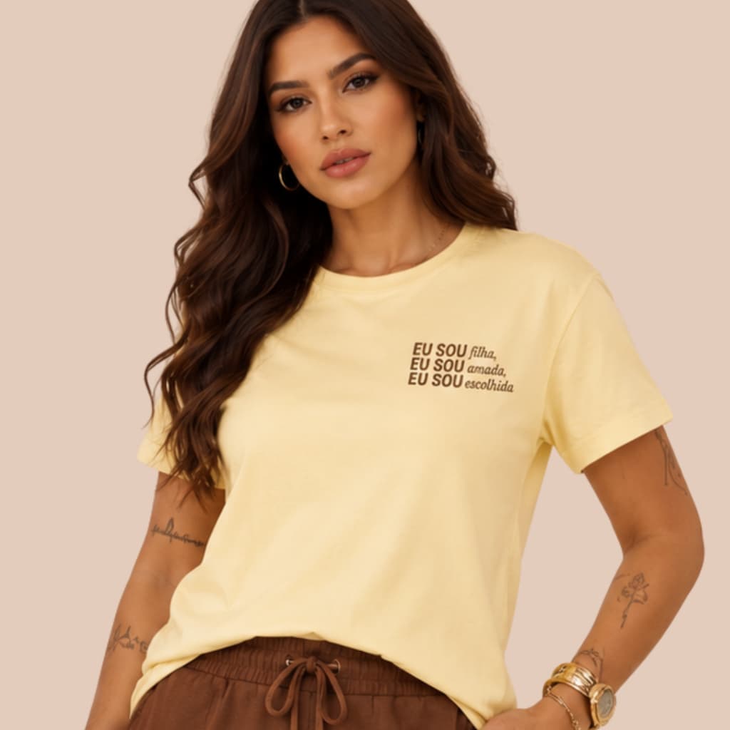 Blusas  Evangelica Femininas  "Eu Sou filha,Eu sou amada,Eu Sou escolhida"