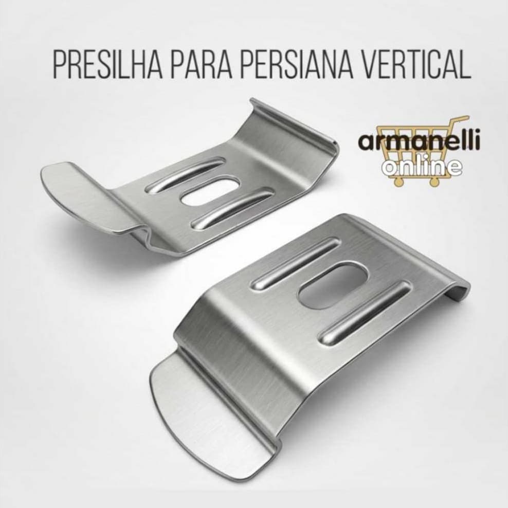 Kit 2/4/6 Presilha Suporte Garra para Trilho de Persiana Vertical - SOMENTE PRESILHA