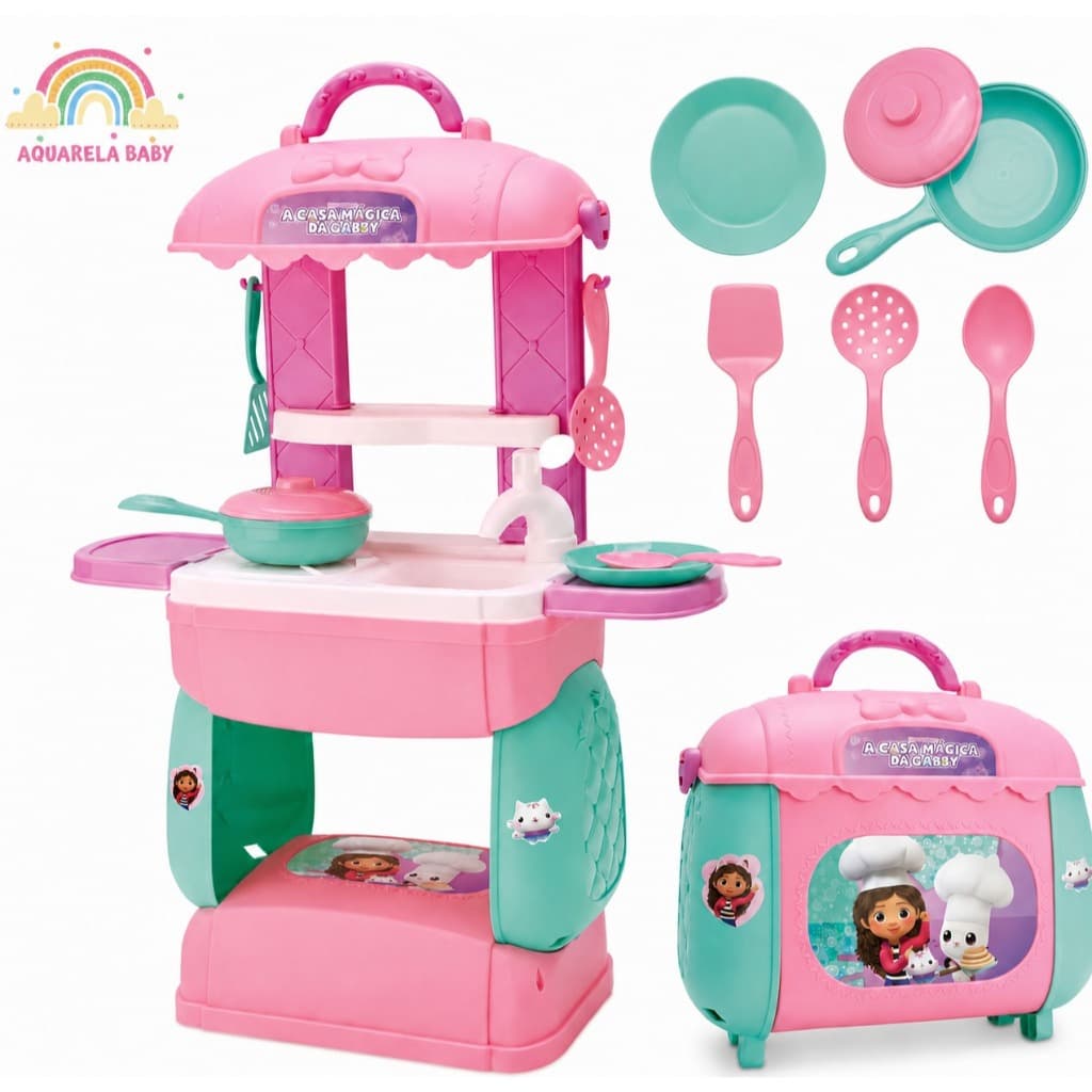 Cozinha Infantil Completa A Casa Mágica Da Gabby Kit Chef Com 18 Peças