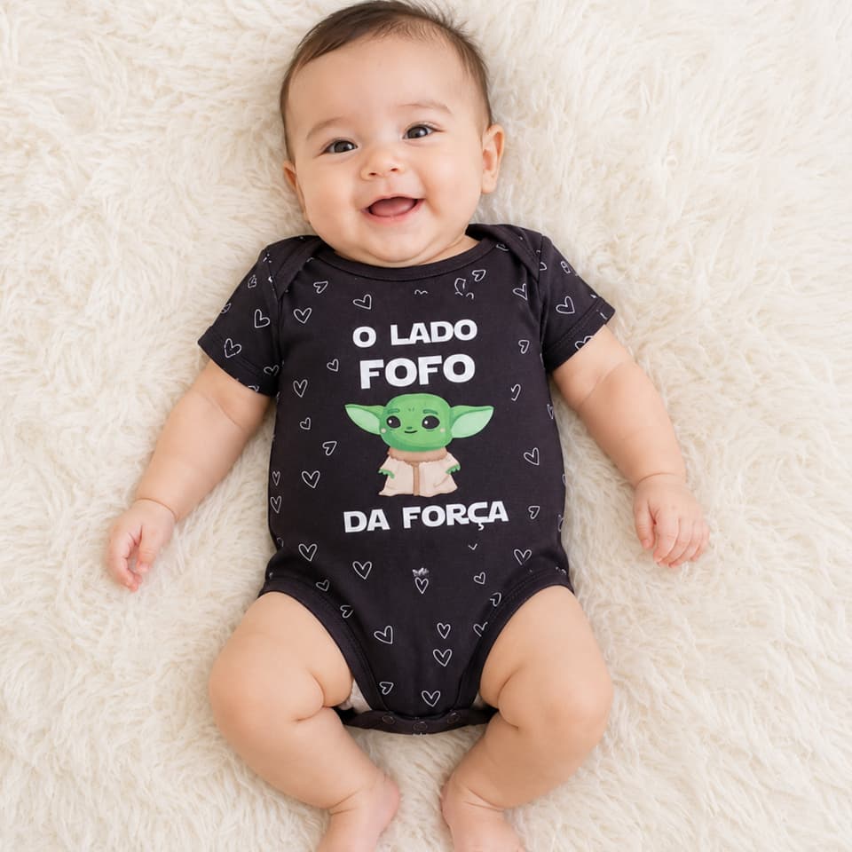 Body Bebê Baby Yoda Star Wars O Lado fofo da força Geek