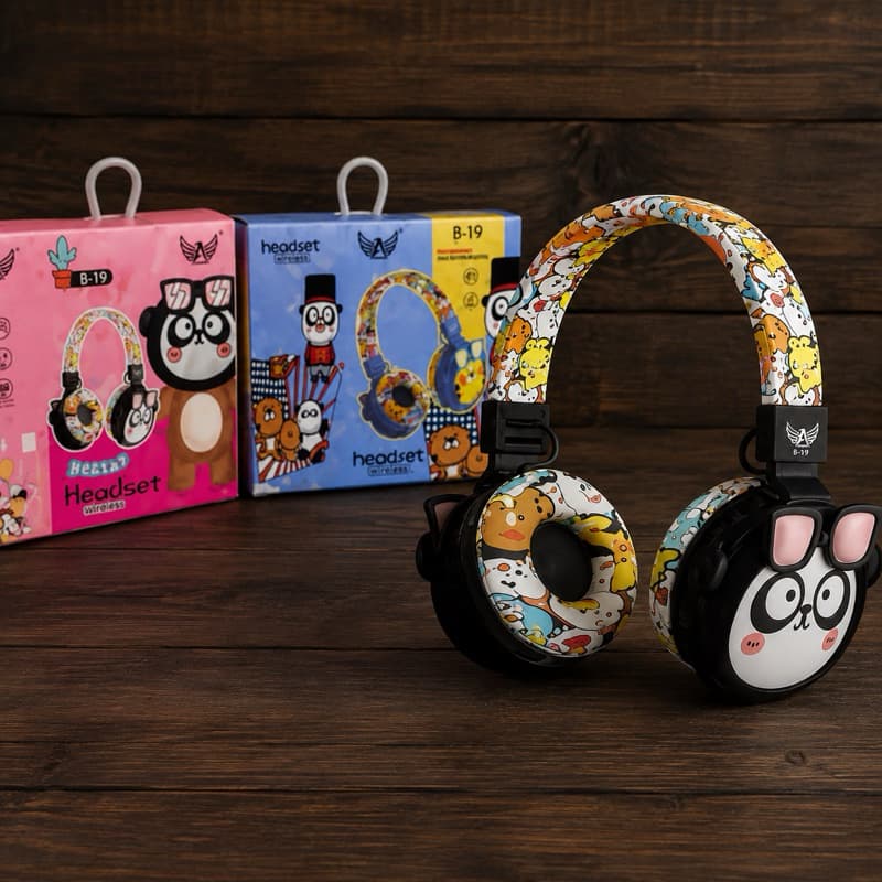 Headset Infantil Bluetooth 5.4 B-19 S Sem Fio Dobrável Ajustável com Microfone