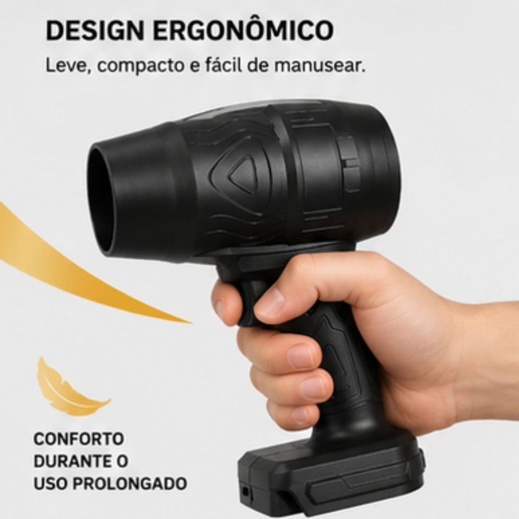 Soprador Turbo Portátil Bateria 48V Soprador e Aspirador De Ar Ultra Potente 35000PA Limpeza Veicular e Eletrônicos