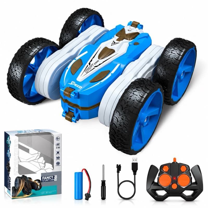 Carrinho de Controle Remoto Acrobático 360° Manobras Off-Road LED