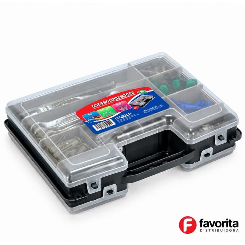 Estojo Organizador Para Buchas Parafuso Pesca Box Double Case 26 Compartimentos 8001 TOY
