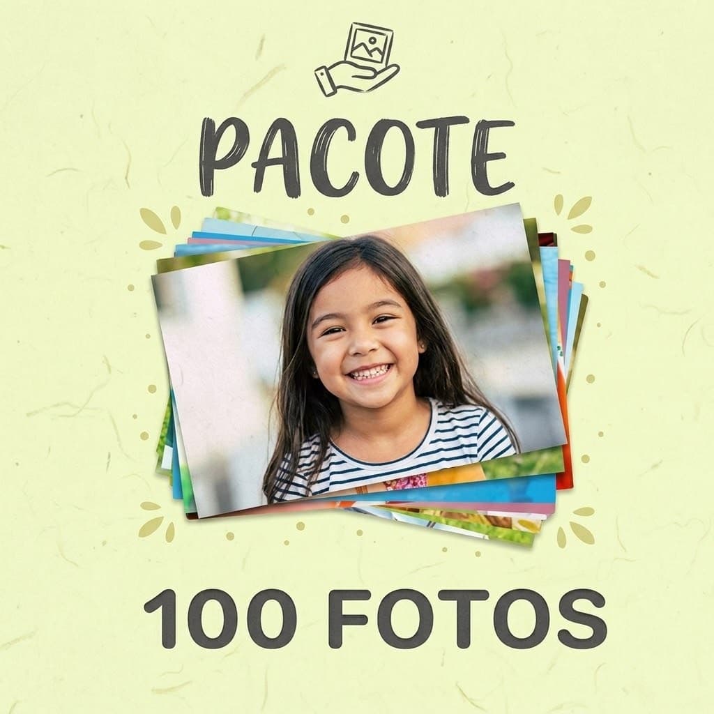 Revelação de Fotos 10x15 Premium - Kit 100 Unid Alta Resolução e Cores Vivas