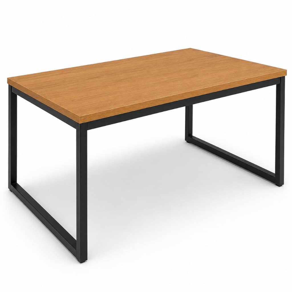 Mesa Industrial Sofisticada Jantar Cozinha Restaurante Prateleira Firme Comércio Útil 6 Lugares Espaçosa Durável Luxo Or