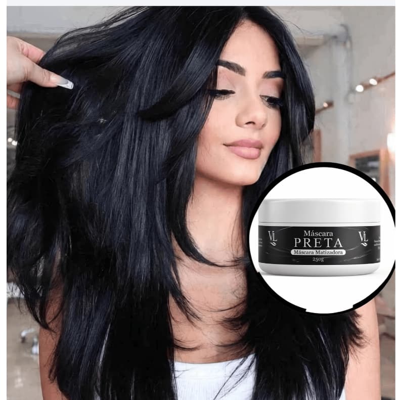Matizador  Preto VL Intenso - S/ Amônia - Resultado 100% Natural La cosméticos 250g