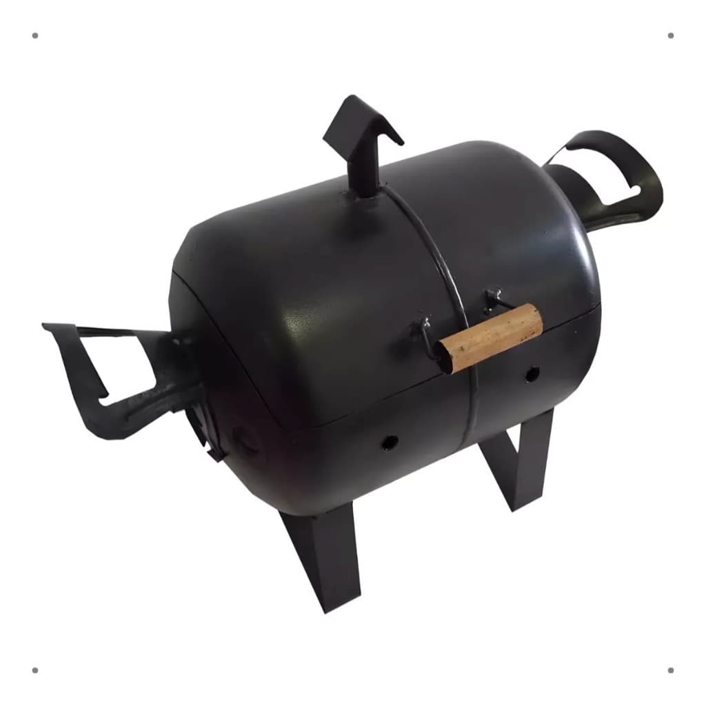 Churrasqueira Movel Bafinho Tambor Mini Preta