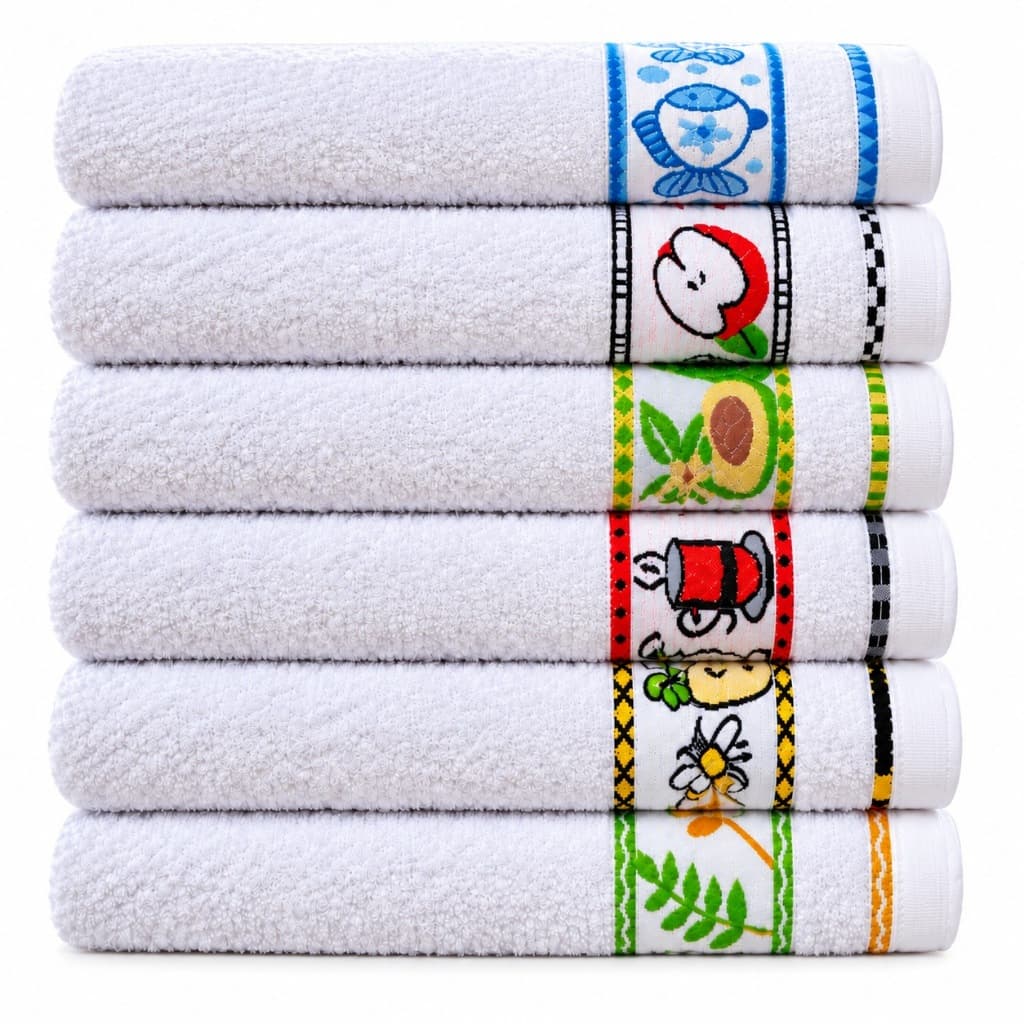 Kit 2 ou 3 Panos de Prato Atoalhado 100% Algodão Felpudo Alta Absorção Cozinha