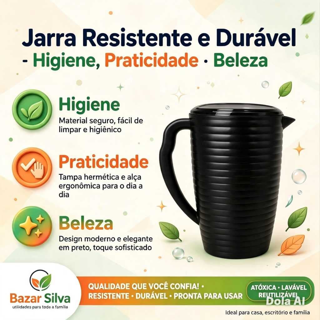 Jarra de suco 2L de alta qualidade pra água, suco e bebidas