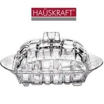 Manteigueira Vidro 17cm Hauskraft Romance MTGN015 com Tampa Porta Manteiga Elegante para Mesa