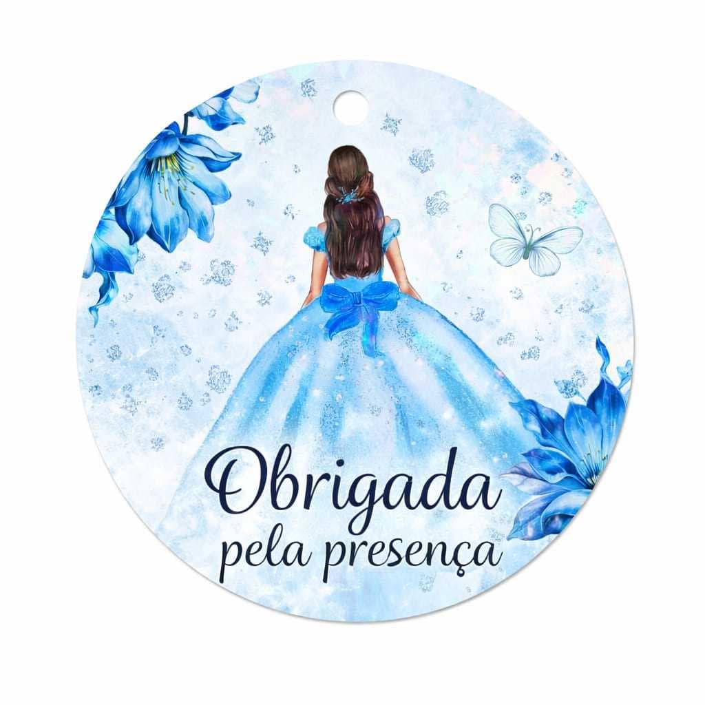 Tag Personalizada (4,5 x 4,5) Debutante – tag para Lembrancinhas de Festa