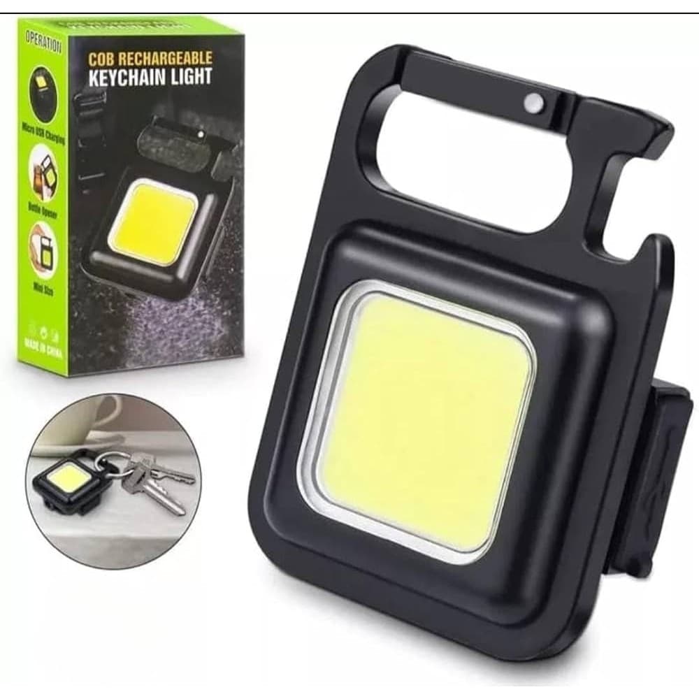 Mini Lanterna Com Led - 3 Modos de Luz 3 Funções, Chaveiro, Led portatil e abridor de garrafas