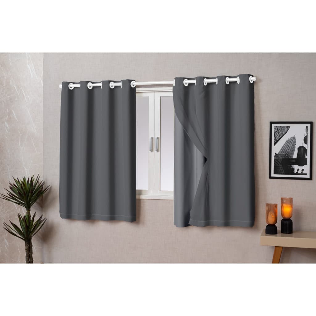 Cortina Blackout PVC com VOIL COLORIDO Corta 100% a luz 2,00X1,30 Blecaute Varias Cores /Infantl