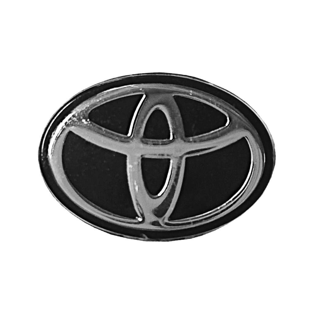ADESIVO TOYOTA ALUMINIO – LOGO METÁLICO PARA TRASEIRA DA CHAVE GAVETA, CANIVETE E CARCAÇA 16x11mm