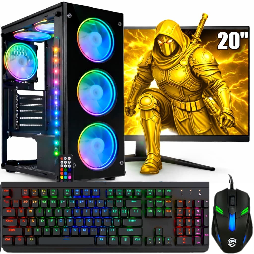 PC GAMER COMPLETO RX 580 8GB DDR5, XEON E5 24 NUCLEOS, 64GB DDR4, SSD 480GB