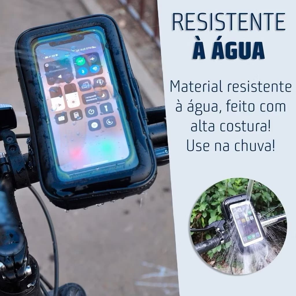 Suporte De Celular Bicicleta Moto C/ Ziper Prova D'agua 6.7 Polegadas ( LE-030D )