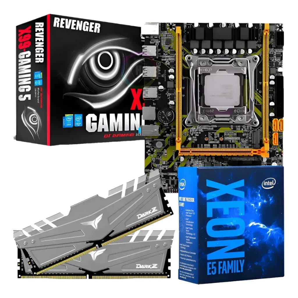 KIT UPGRADE GAMER - XEON E5 2680 V4, PLACA MÃE X99, 64GB DDR4