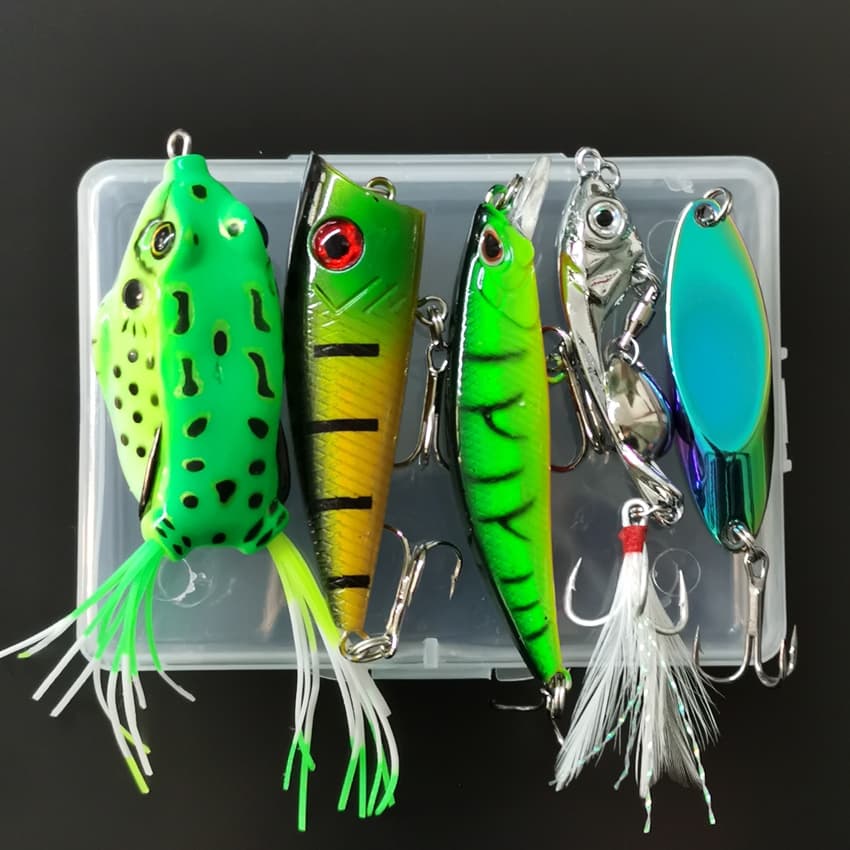 KIT COM 5 ISCA ARTIFICIAL PARA PESCA TUCUNARÉ/ TRAÍRA/ DOURADO/ PIRARUCU