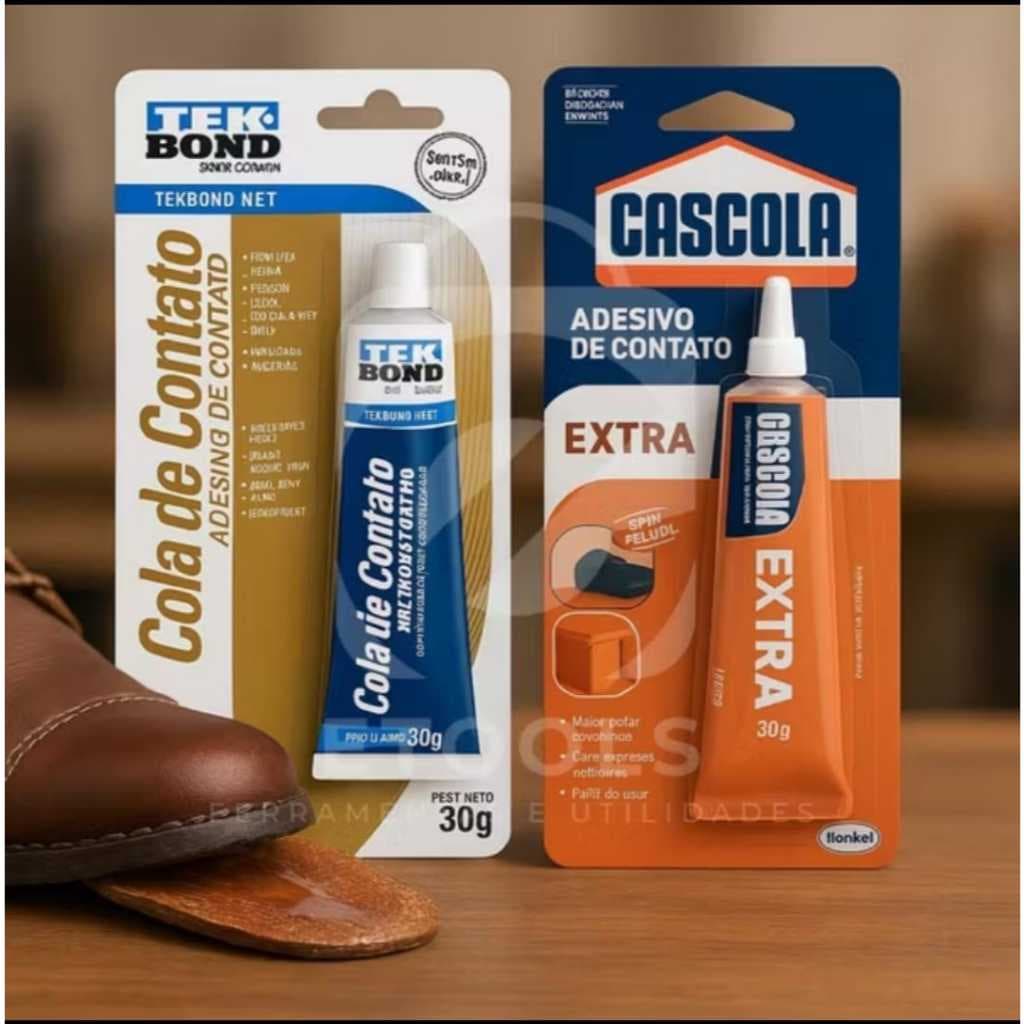 Adesivo Cola de Contato 30g e 200g Marcas Tekbond e Cascola - Cola Madeira, Borracha, MDF