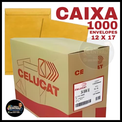 ATACADO 1000 ENVELOPE SACO OURO 12X17 CELUCAT