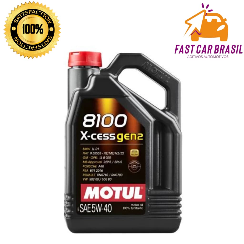Óleo de Motor MOTUL 8100 X-Cess gen2 5W40 Galão 4 Litros BMW MB Porsche VW