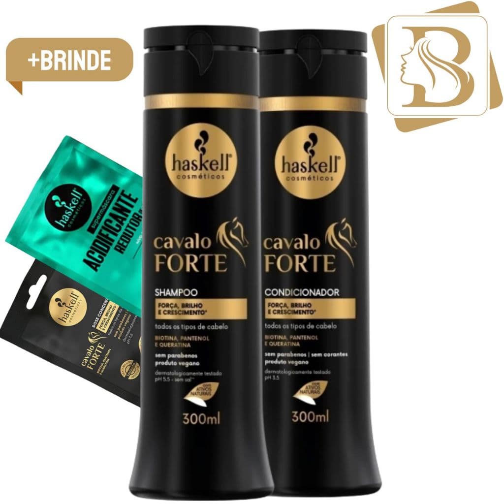 Kit Cavalo Forte Shampoo + Condicionador 2x300ml - Haskell