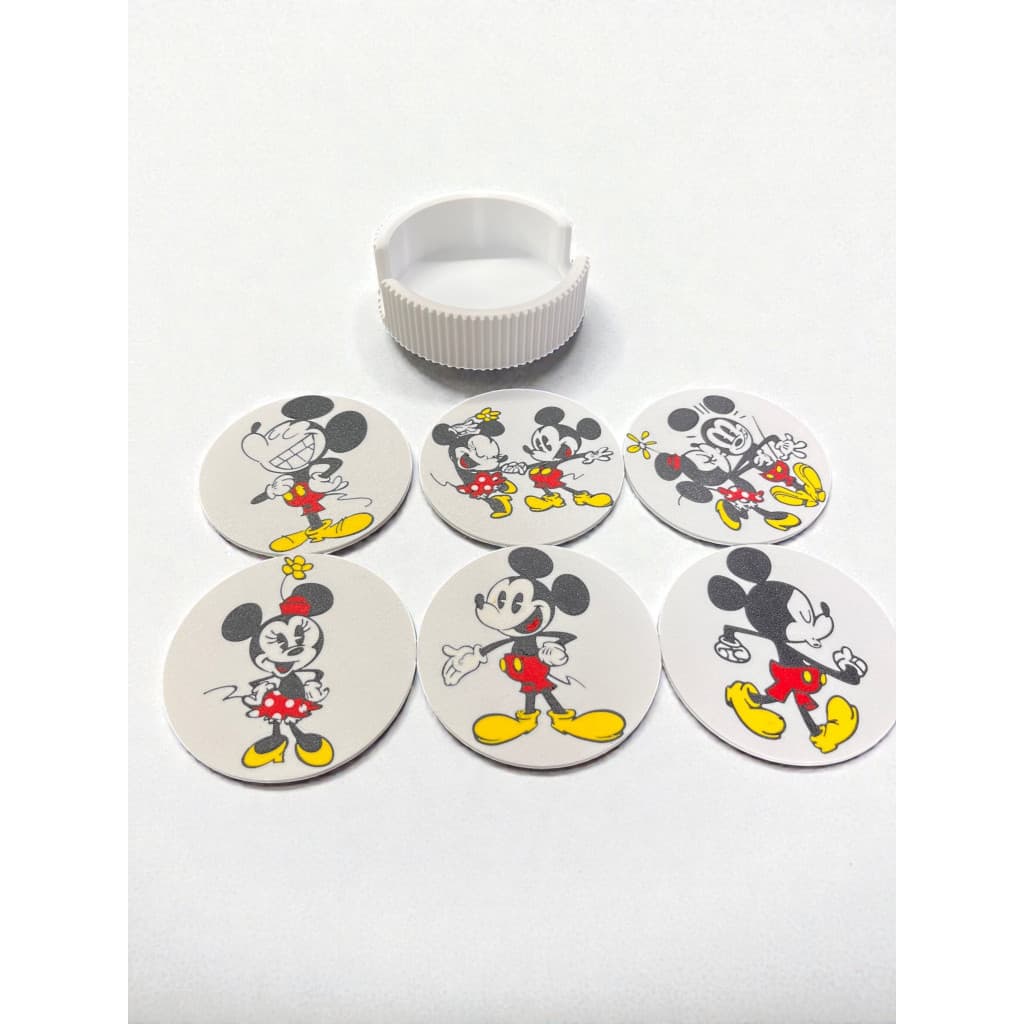 Kit Porta Copos Mickey com Base Oganizadora | Decorativo e Proteção para Mesa