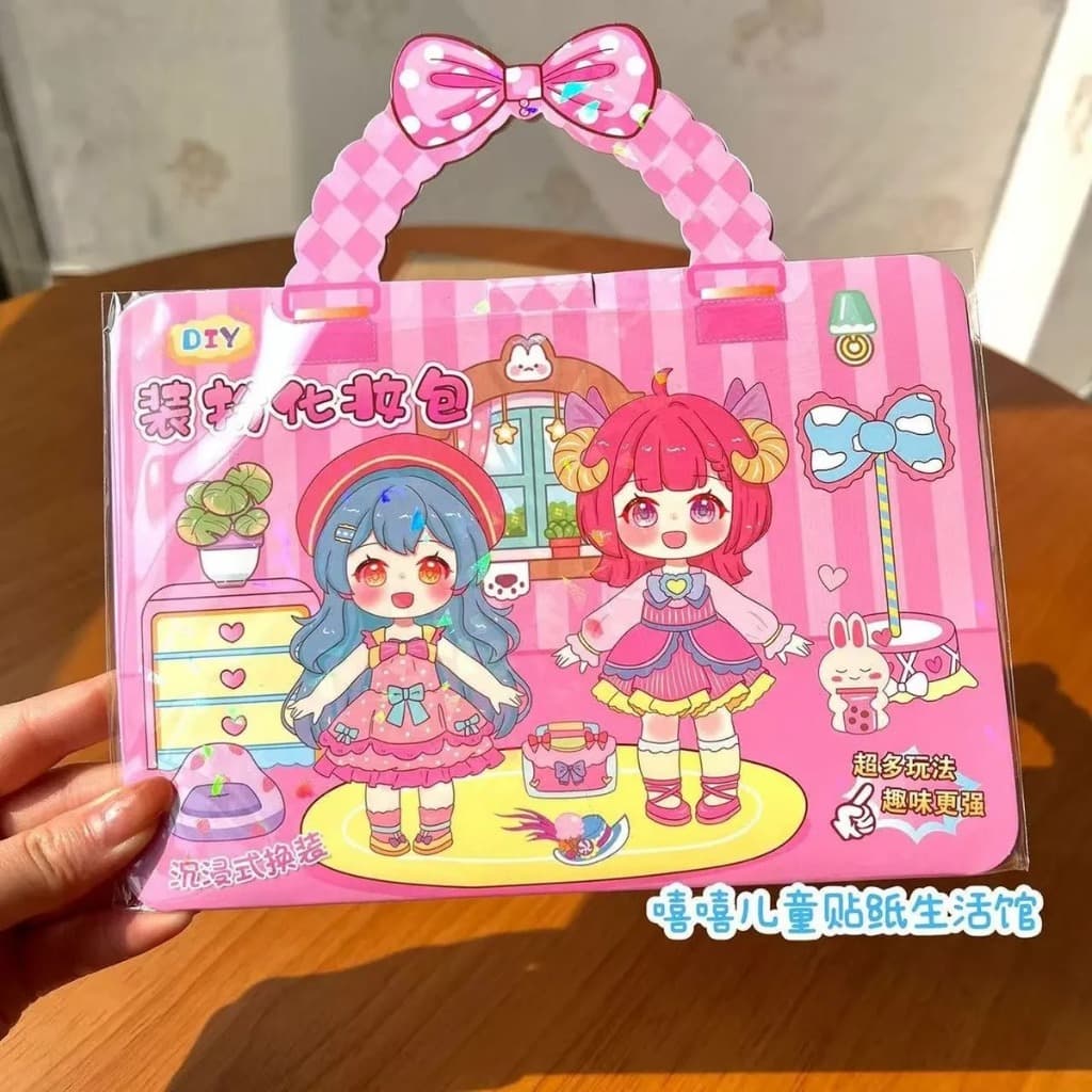 Bolsa De Maquiagem Com Adesivos Diy Para Meninas