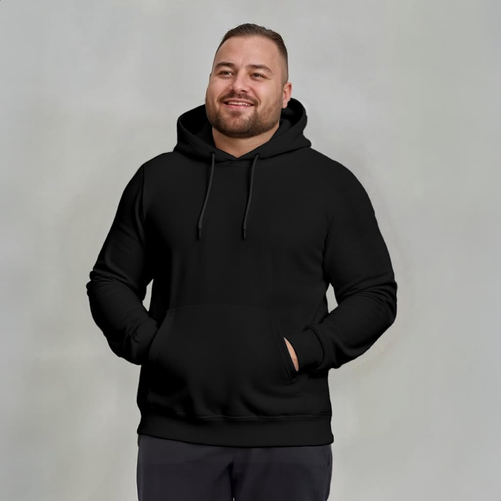 Blusa de Frio Moletom Canguru Com Bolso Plus Size Masculino/Unissex Várias Cores