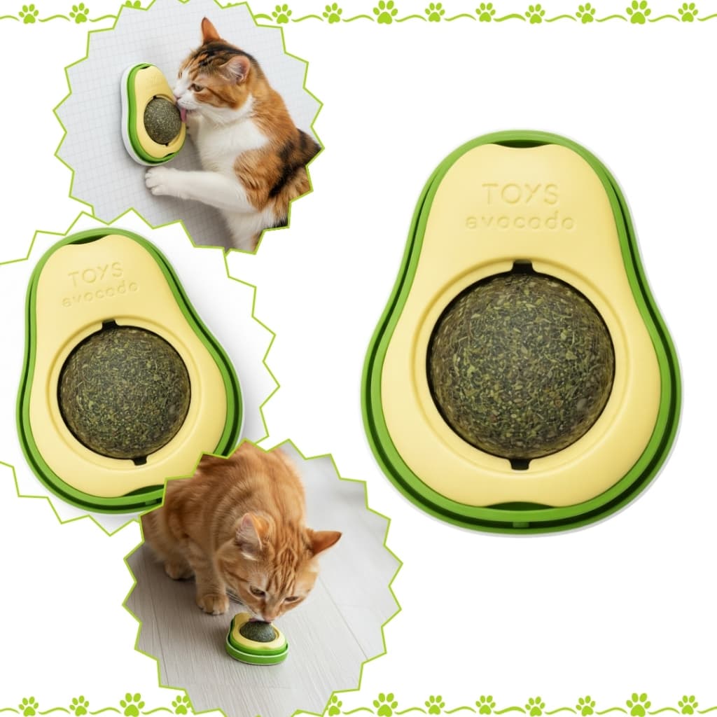 Brinquedo Abacate para Gatos com Catnip Erva Natural Interativo Pet